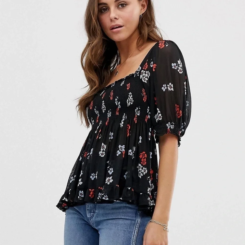Like New Free People Delta Dawn Blouse XS